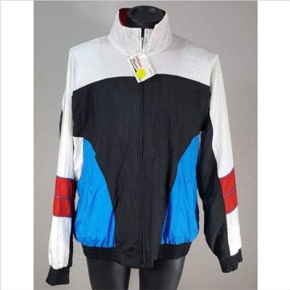 Wilson Other - NEW Vintage Wilson Tennis Zip Up Jacket Colorblock Windbreaker L 80s NWT